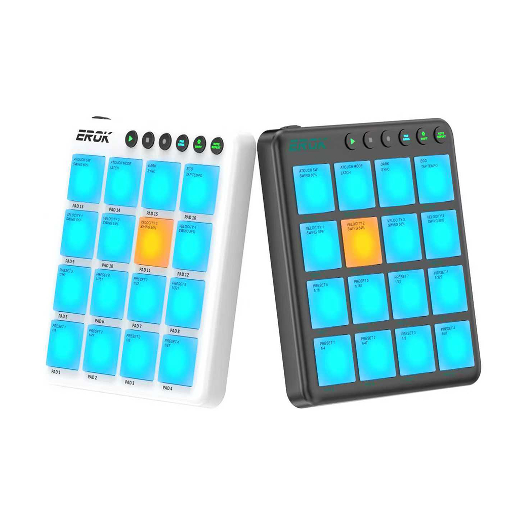 Midi Controller Pad - Controller MIDI Wireless EROK a 16