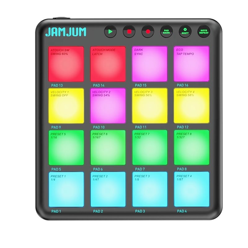Midi Controller Pad - 【ESSENZIALE PER I VIAGGI】Controller MIDI JAMJUM