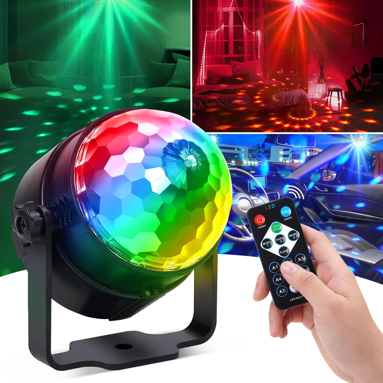 RGB LED Stage Disco Light Rota - Audio Music Dj recensione e prezzo