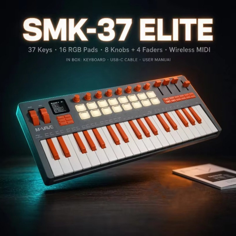 M-VAVE SMK-37 Tastiera MIDI El - Midi Controller Pad recensione e prezzo